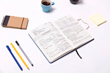 Load image into Gallery viewer, Filled in pages on the habit journal, completed Morning Routine section, gratitude section, and filled in Habit Tracker